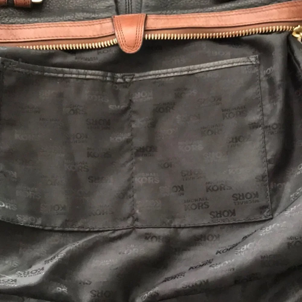 Michael Kors black & brown Leather handbag. - Picture 14 of 16